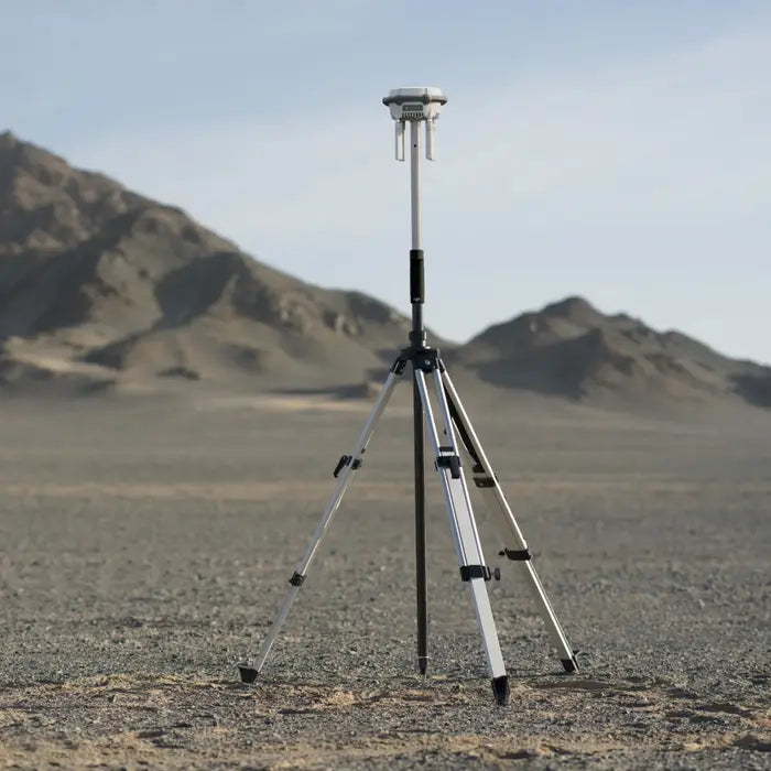 D-RTK 3 base station mounted on survey tripod for RTK positioning with DJI Matrice 4 enterprise drones