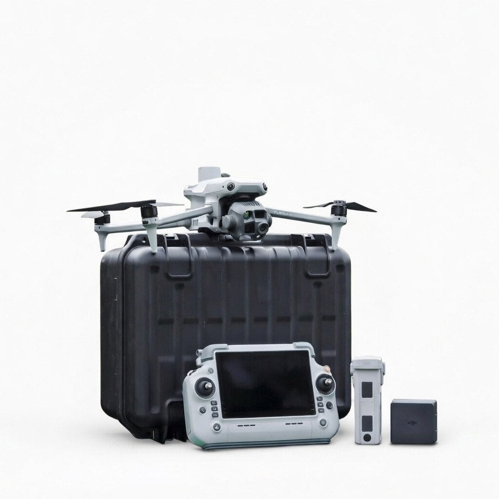 DJI Matrice 4T 1-battery combo with RC Plus 2 controller, charging hub, and hard case