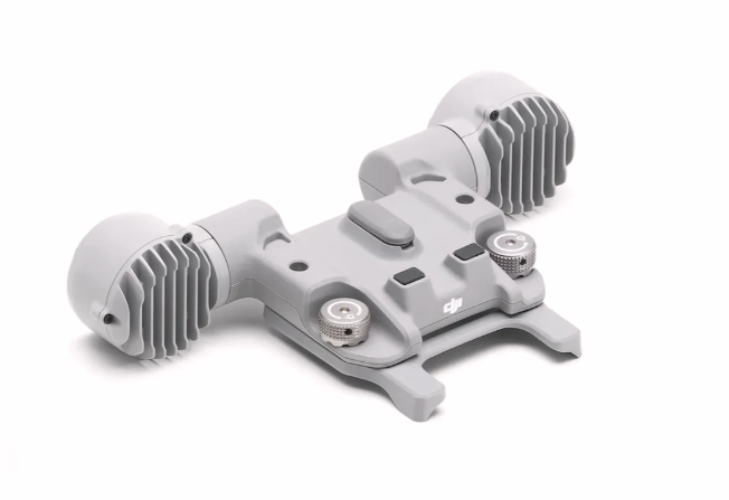 Rear view of DJI AL1 spotlight showing mounting interface for Matrice 4 series drones