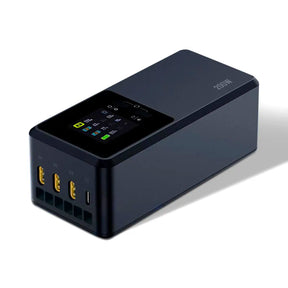 Stealth PowerHub 200W triple battery smart charger front view with LCD display for DJI Matrice 4 series
