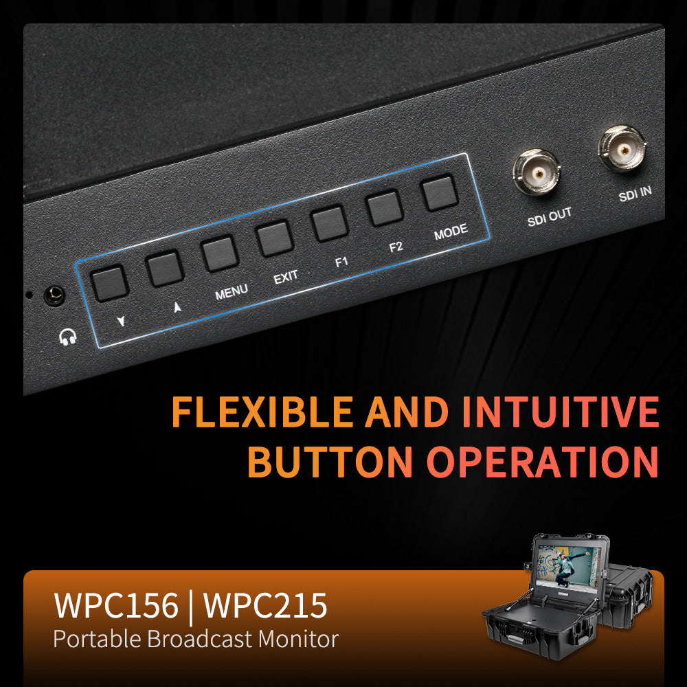 Stealth Tactical Vision field monitor control buttons close-up
