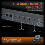 HDMI and SDI ports on the Stealth Tactical Vision 21.5 inch field monitor